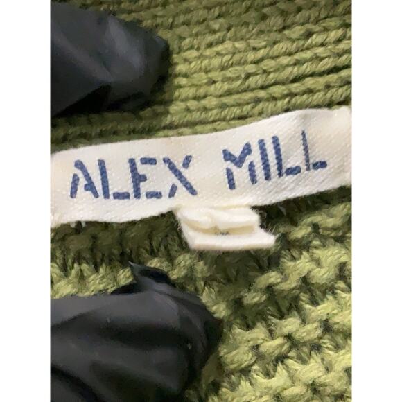 Alex Mill Nico Green Chunky Knit Sweater Cardigan Academia Preppy Small - Picture 5 of 5